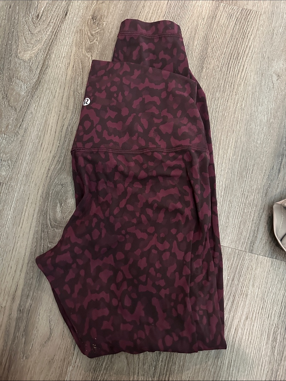 lululemon athletica Burgundy Leopard Print Leggings